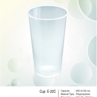 Polypropylene (PP) Cup with Lid 22oz (1000pcs per carton)